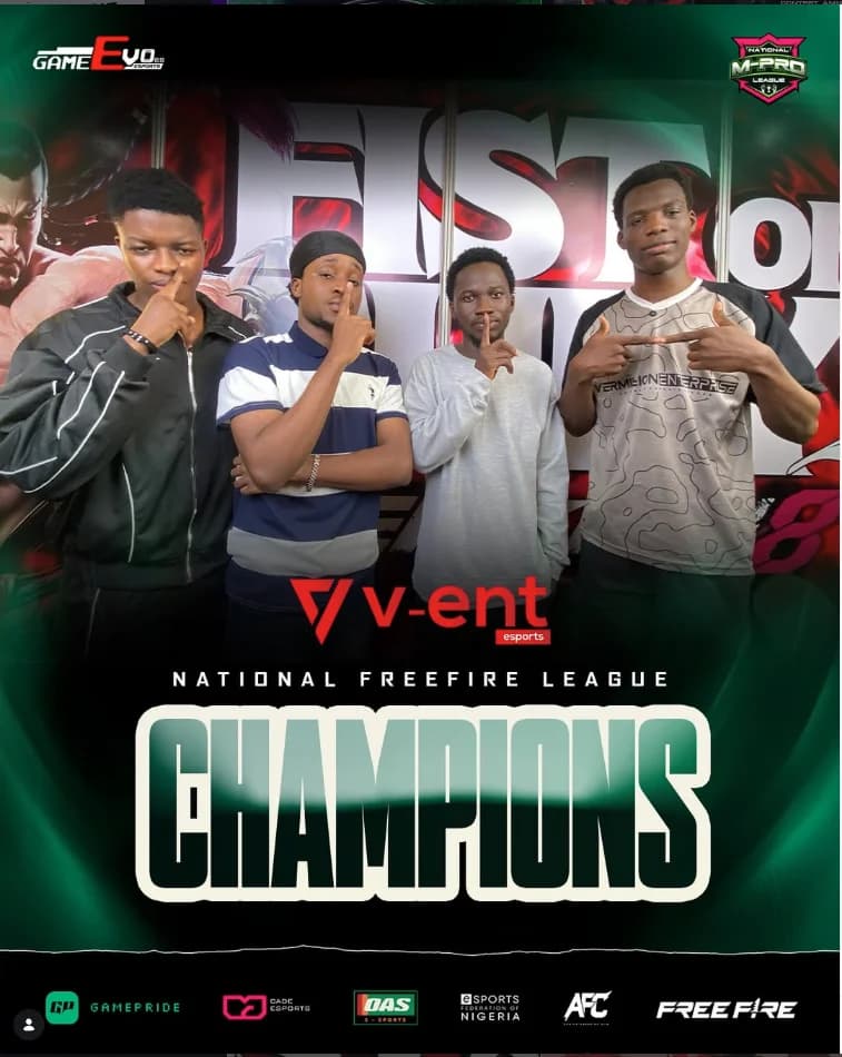 V-ENT Esports crowned National Free Fire League 2025 Champions