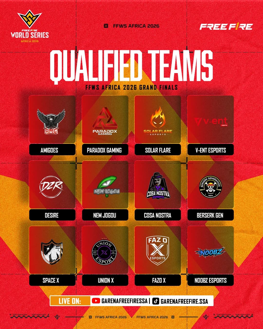V-ENT Esports qualifies for FFWS Africa 2026 Grand Finals